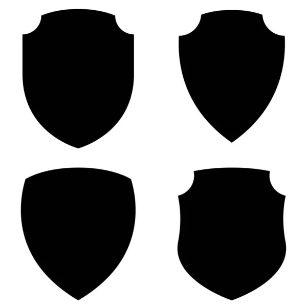 Schilden Pantser Illustratie Bescherming Defensie Zegel Pictogram — Stockvector