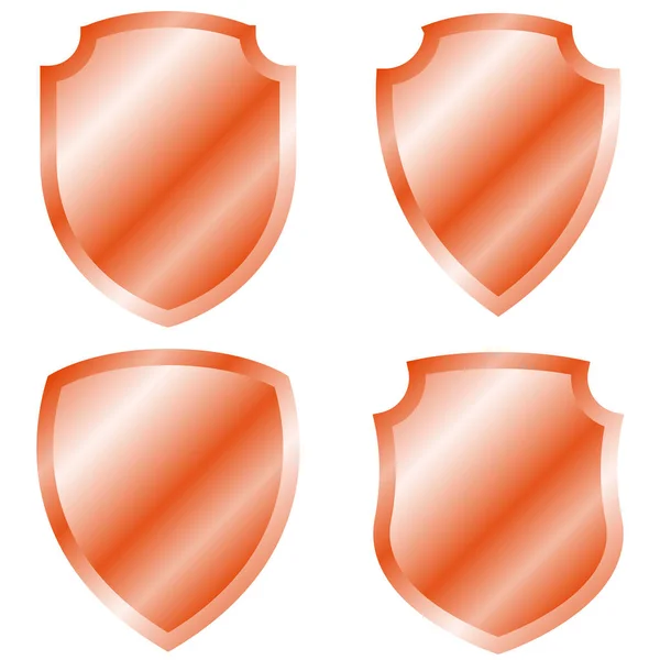 Shield Armor Illustration Protection Defense Seal Icon — Stockvektor