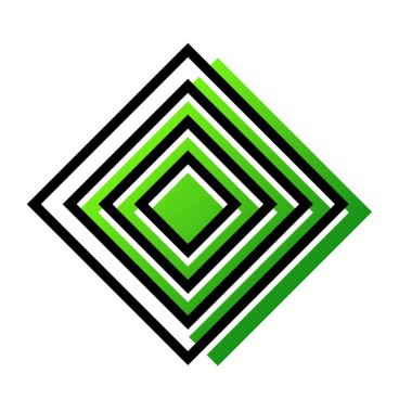 Abstract geometric icon, symbol, logo shape, design element template stock vector illustration, graphic. Glyph clip-art