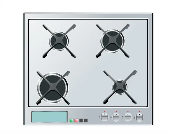 Cozinha fogão placa — Vetor de Stock