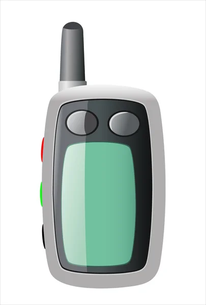Télécommande alarme de voiture sur fond blanc — Image vectorielle