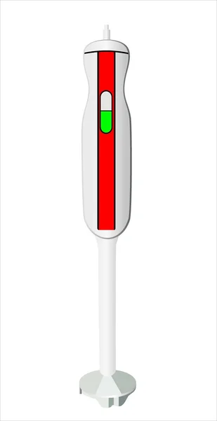 Misturador de vara de mão isolado no fundo branco — Vetor de Stock