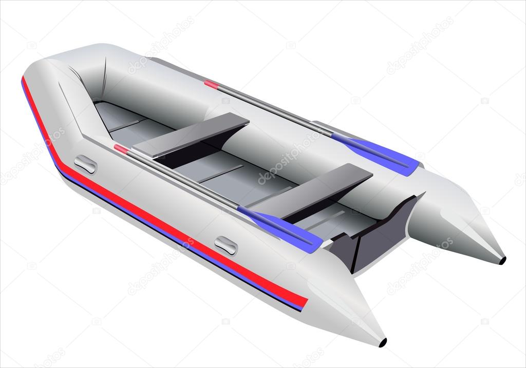 Inflatable boat isolated