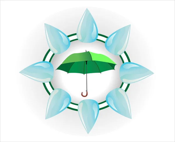 Umbrella poster — Stock Vector