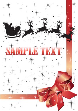 Ren geyiği ve santa claus Noel arka plan