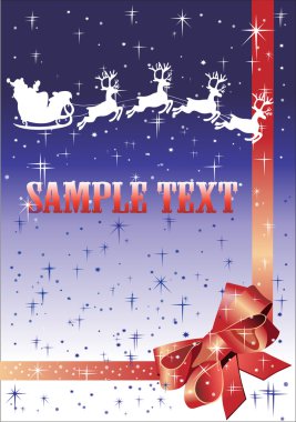 Ren geyiği ve santa claus Noel arka plan