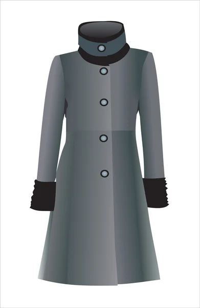 Manteau femme — Image vectorielle