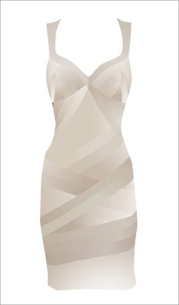 Vestido elegante isolado no fundo branco — Vetor de Stock