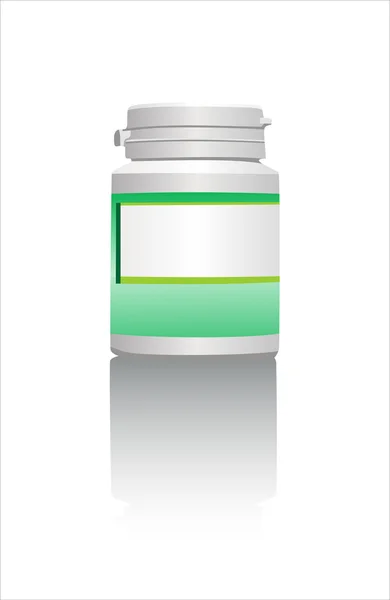 Pill Bottle, concept for Healthcare And Medicine — Stock Vector