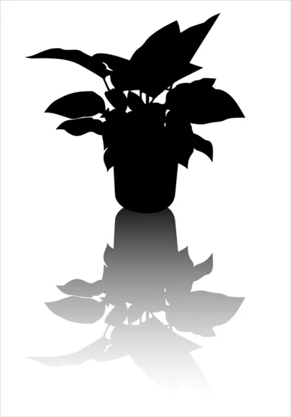 Illustration mit wilden Blumen Silhouetten isoliert auf weiß — Stockvektor