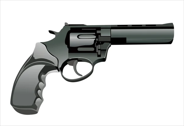 Vue rapprochée d'un pistolet airsoft isolé sur fond blanc — Image vectorielle