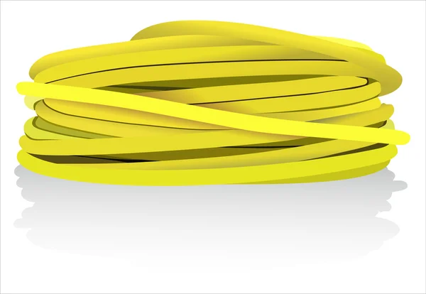 Câble coaxial jaune — Image vectorielle