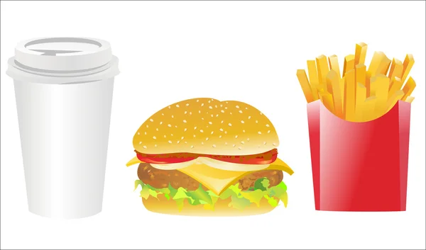 Fast food — Stock Vector