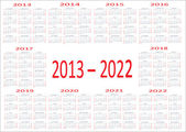 Nový rok 2013, 2014, 2015, 2016, 2017, 2018, 2019, 2020, 2021, 2022 kalendáře