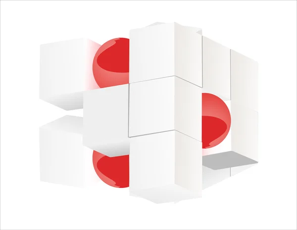 Illustration vectorielle de cubes 3D — Image vectorielle