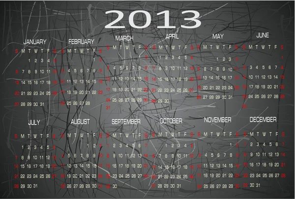 Vector kalender voor 2013 — Stockvector