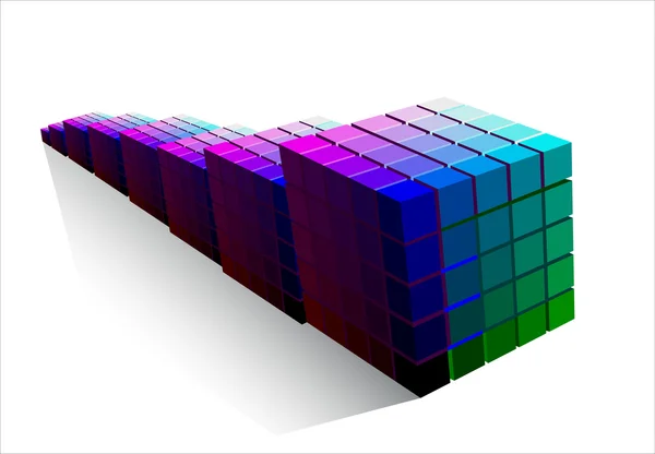 Ilustración vectorial de cubos 3D — Vector de stock