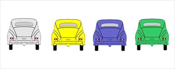 Ilustração de um conjunto de carro — Vetor de Stock