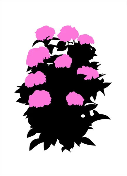 Flower silhouette — Stock Vector