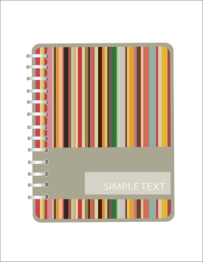 Beyaz arka plan üzerinde izole telli defter kitap defter yığını