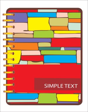 Beyaz arka plan üzerinde izole telli defter kitap defter yığını