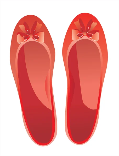 Paire de chaussures d'été féminines sur fond blanc — Image vectorielle