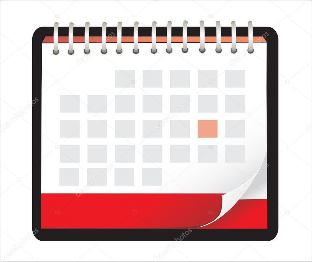 Vector illustration of detailed beautiful calendar icon