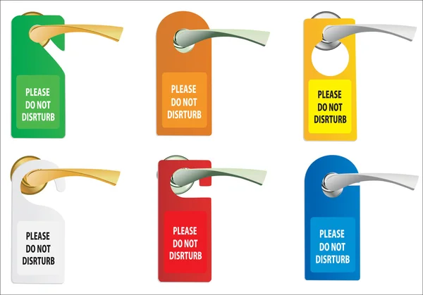 Poignée de porte ou panneau de suspension - ne pas déranger — Image vectorielle
