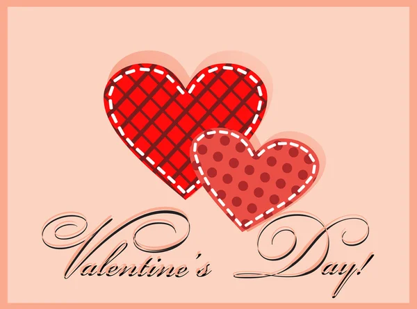 Tarjeta postal vectorial para el día de San Valentín — Vector de stock