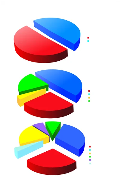 Pie charts (pie chart graph) — Stock Vector