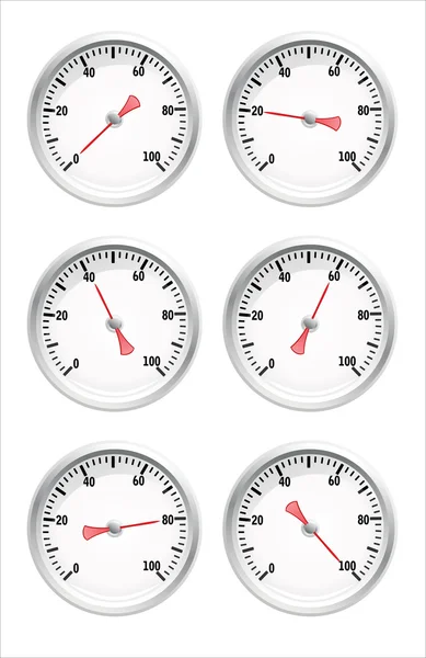 Speciale manometer op witte achtergrond — Stockvector