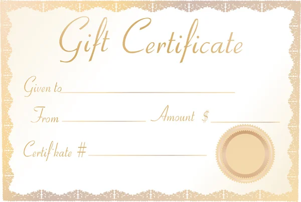 Gift certificate. — Stock Vector