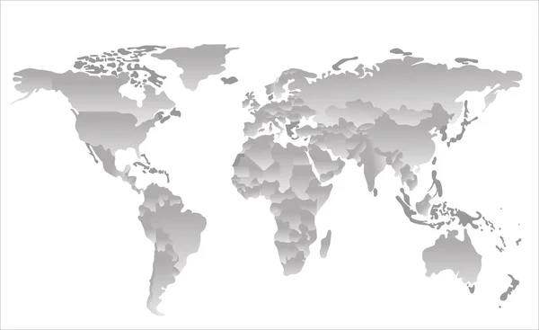 Wereldkaart illustratie — Stockvector