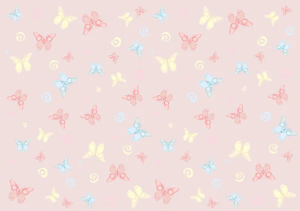 Butterfly seamless pattern. Wallpaper — Stock Vector