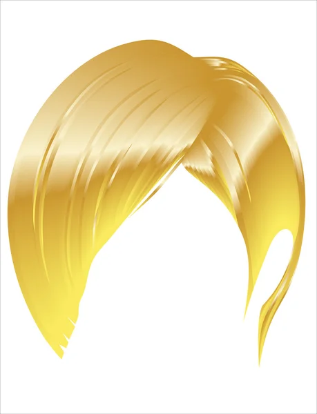 白い背景の上の女性のための髪のスタイリング — ストックベクタ