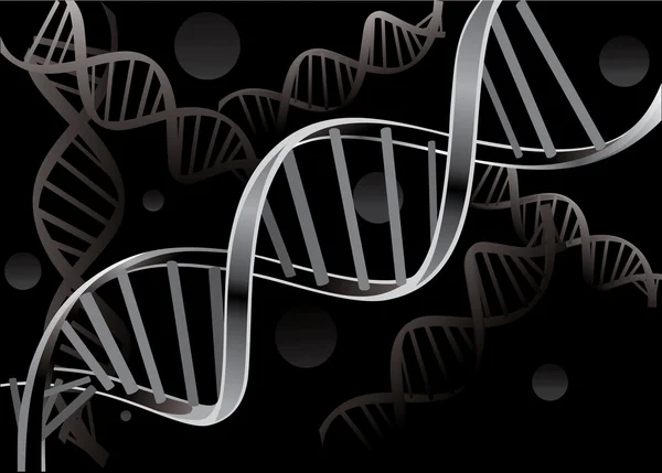 DNA strand izole üzerinde siyah arka plan