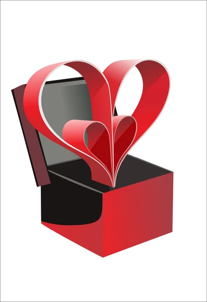 Aftelkalender voor Valentijnsdag Geschenkenkaart. — Stockvector
