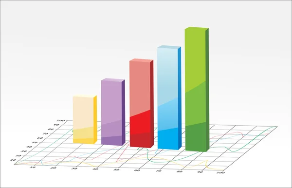 Gráfico vetorial 3D — Vetor de Stock