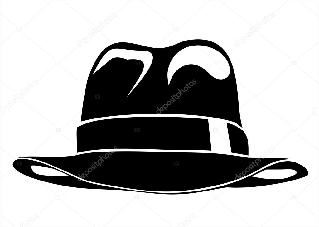 Black vintage hat