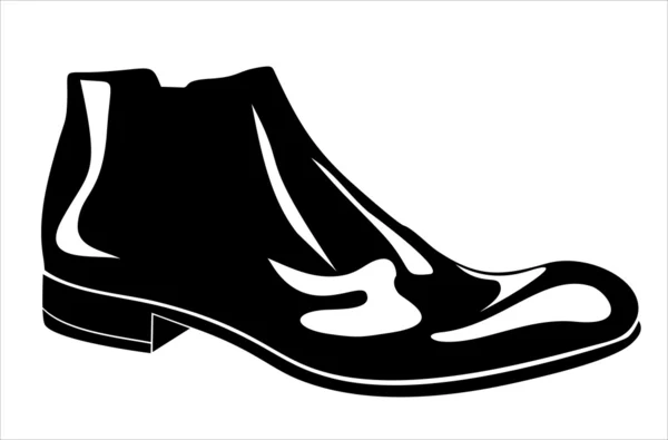 Férfi cipő fehér háttér — Stock Vector