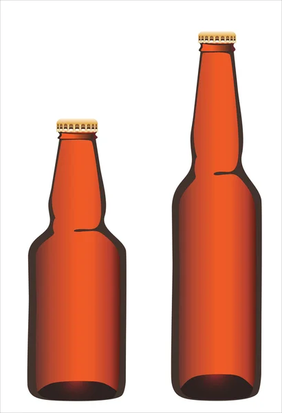 Bottle beer on white background. — Stock Vector