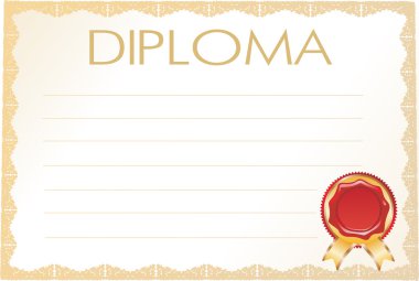Diploma çerçevesi vektör şablonu
