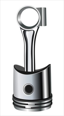 Beyaz - 3d render izole motor piston