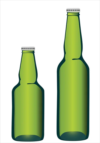 Flasche Bier auf weißem Hintergrund. — Stockvektor