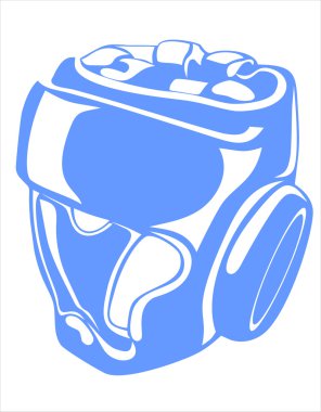 beyaz zemin üzerinde Boxer kask