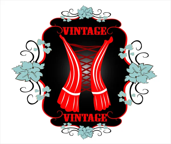 Corsé vintage — Vector de stock