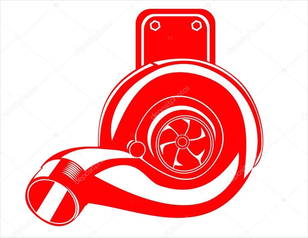 Turbocharger isolated on a white background — Stock Vector © mitay20