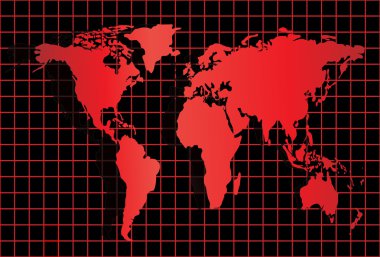 Dünya haritası illüstrasyonu
