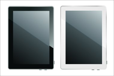 Tablet pc beyaz ve siyah