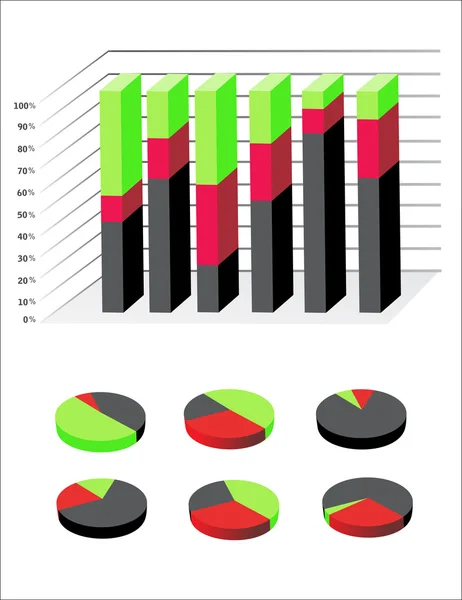 Gráficos comerciales 3D — Vector de stock